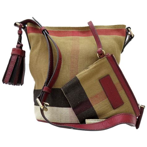 burberry ashby shoulder bag with pouch canvas check new|Designer Shoulder Bags For Women .